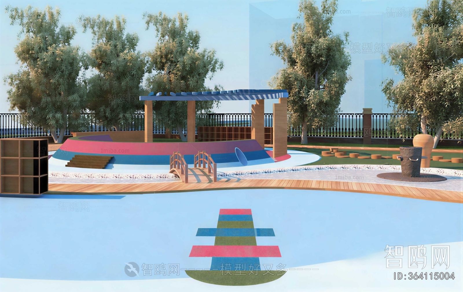 Modern Outdoor Space In Kindergarten