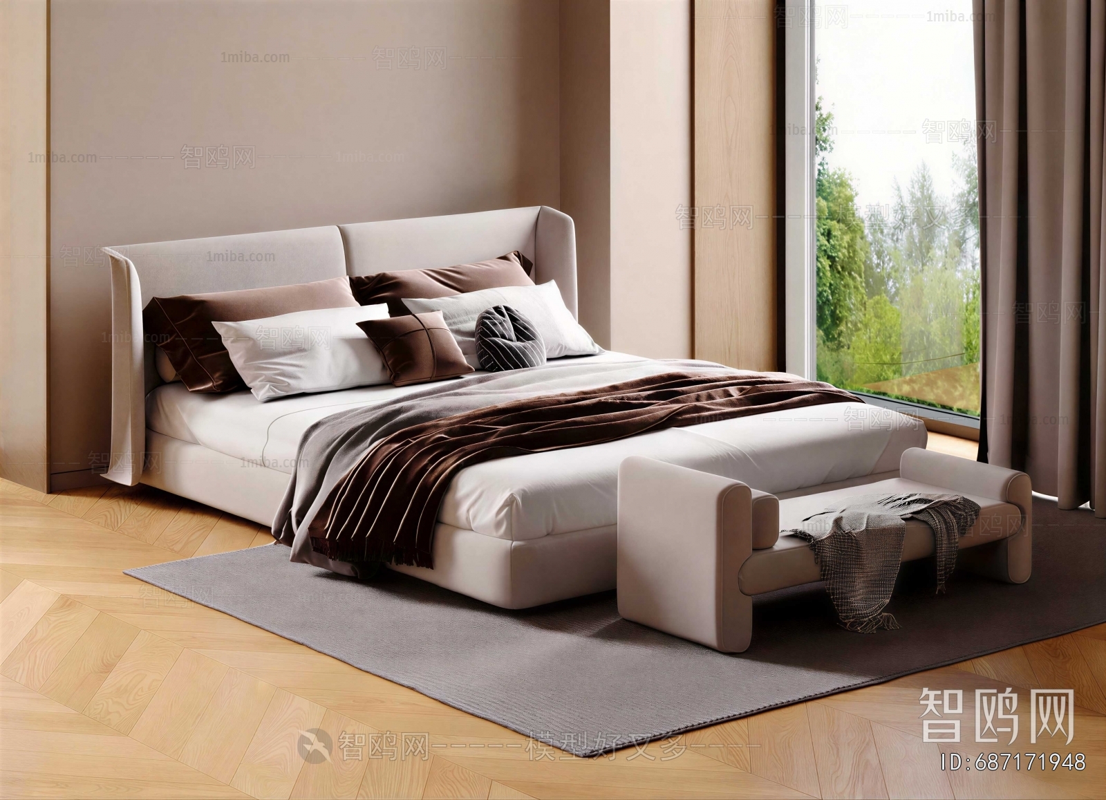Modern Double Bed