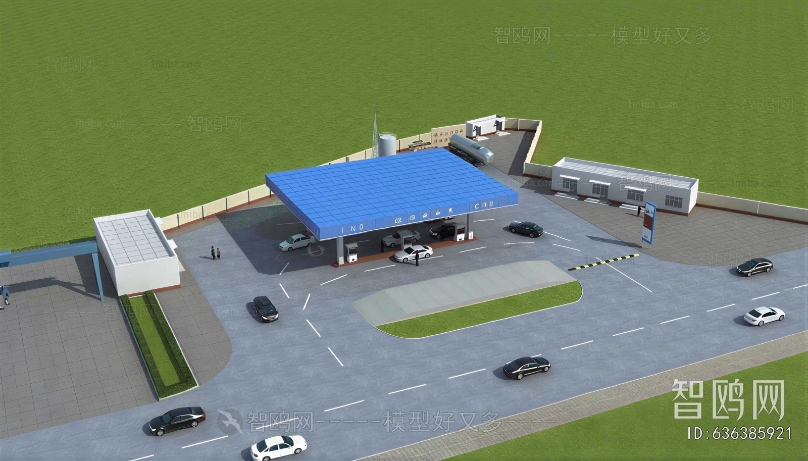 Modern Gas Station