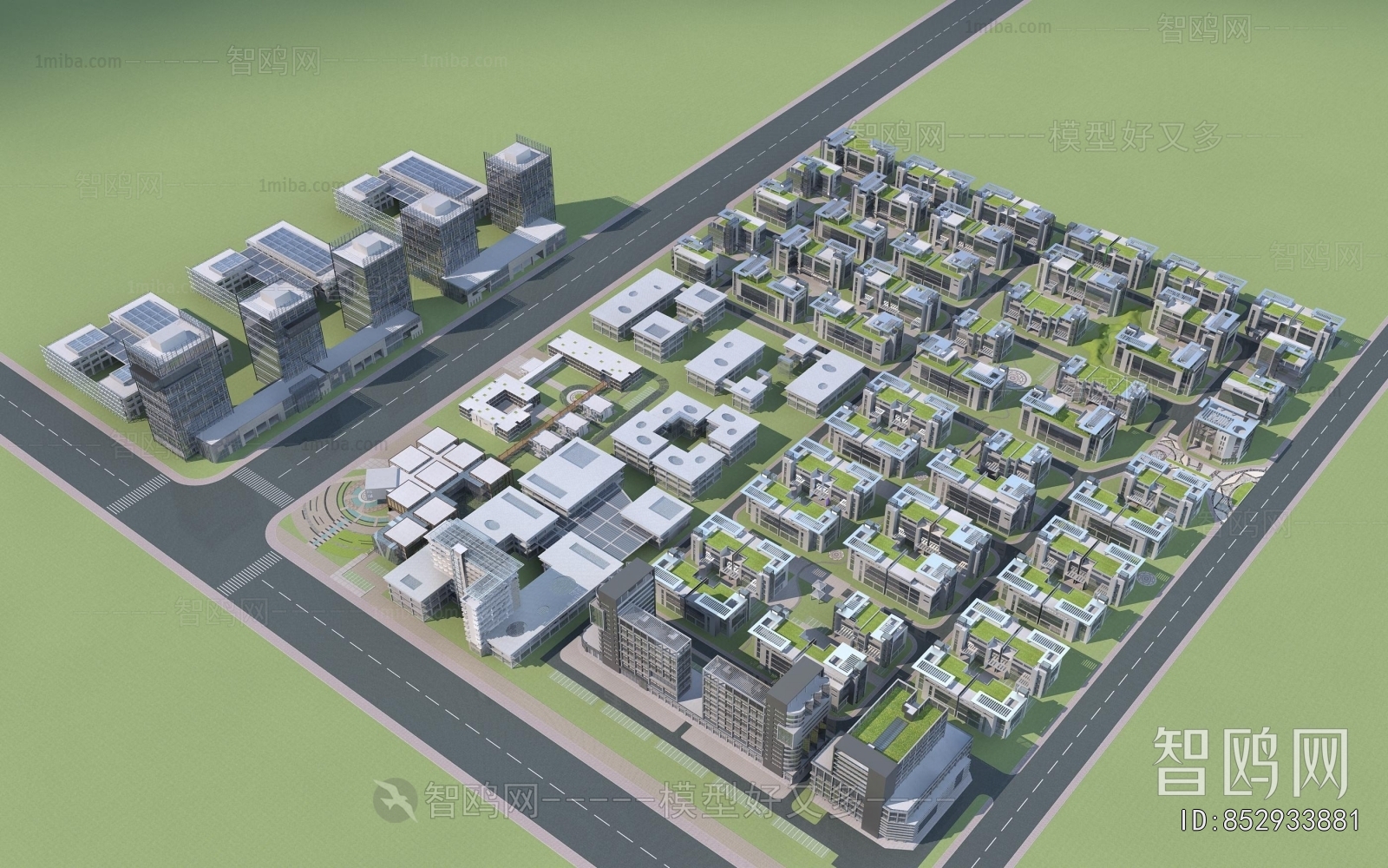 Modern Architectural Bird's-eye View Planning