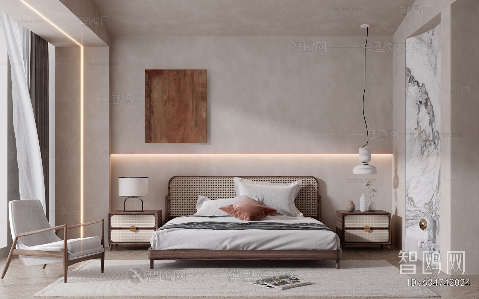 Wabi-sabi Style Bedroom