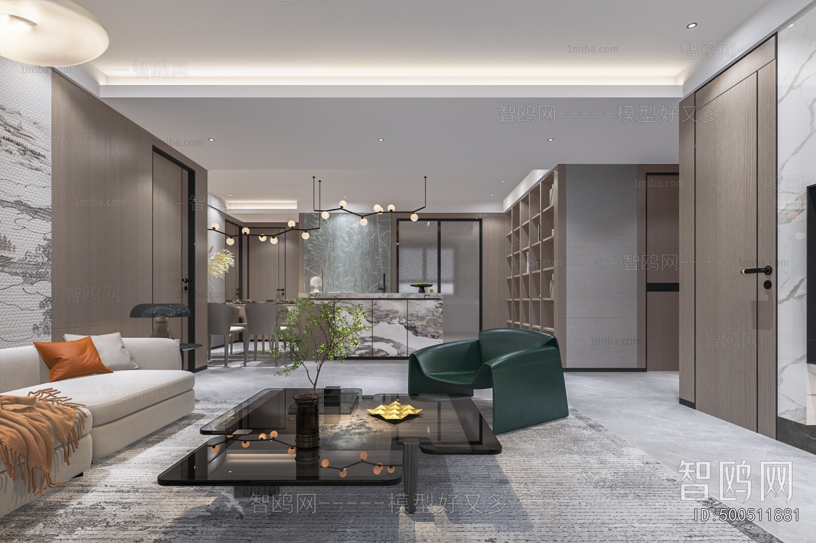 New Chinese Style A Living Room