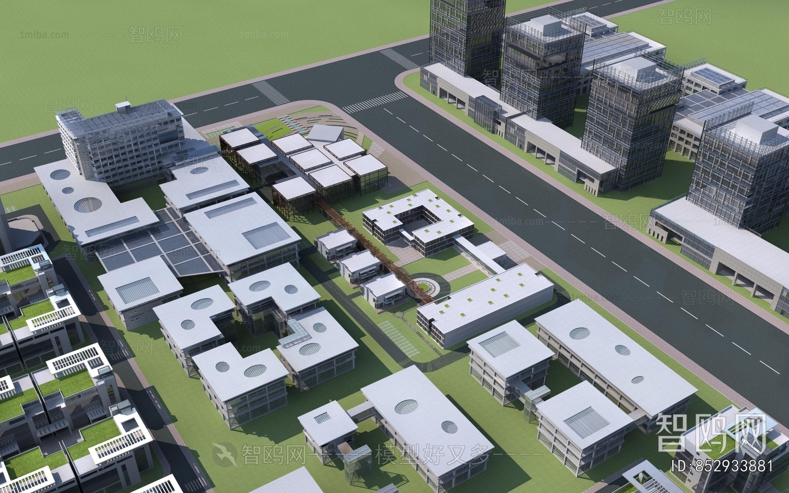 Modern Architectural Bird's-eye View Planning