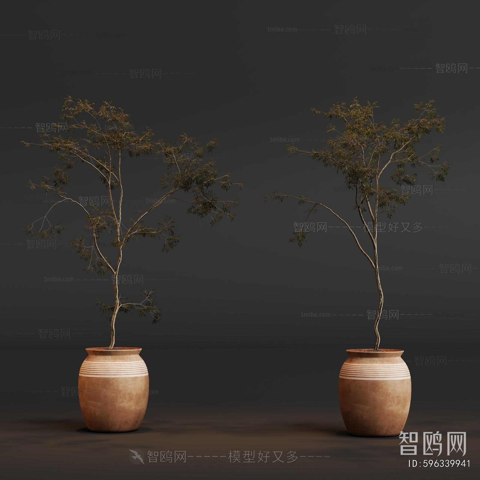 Modern Ground Green Plant Potted Plants