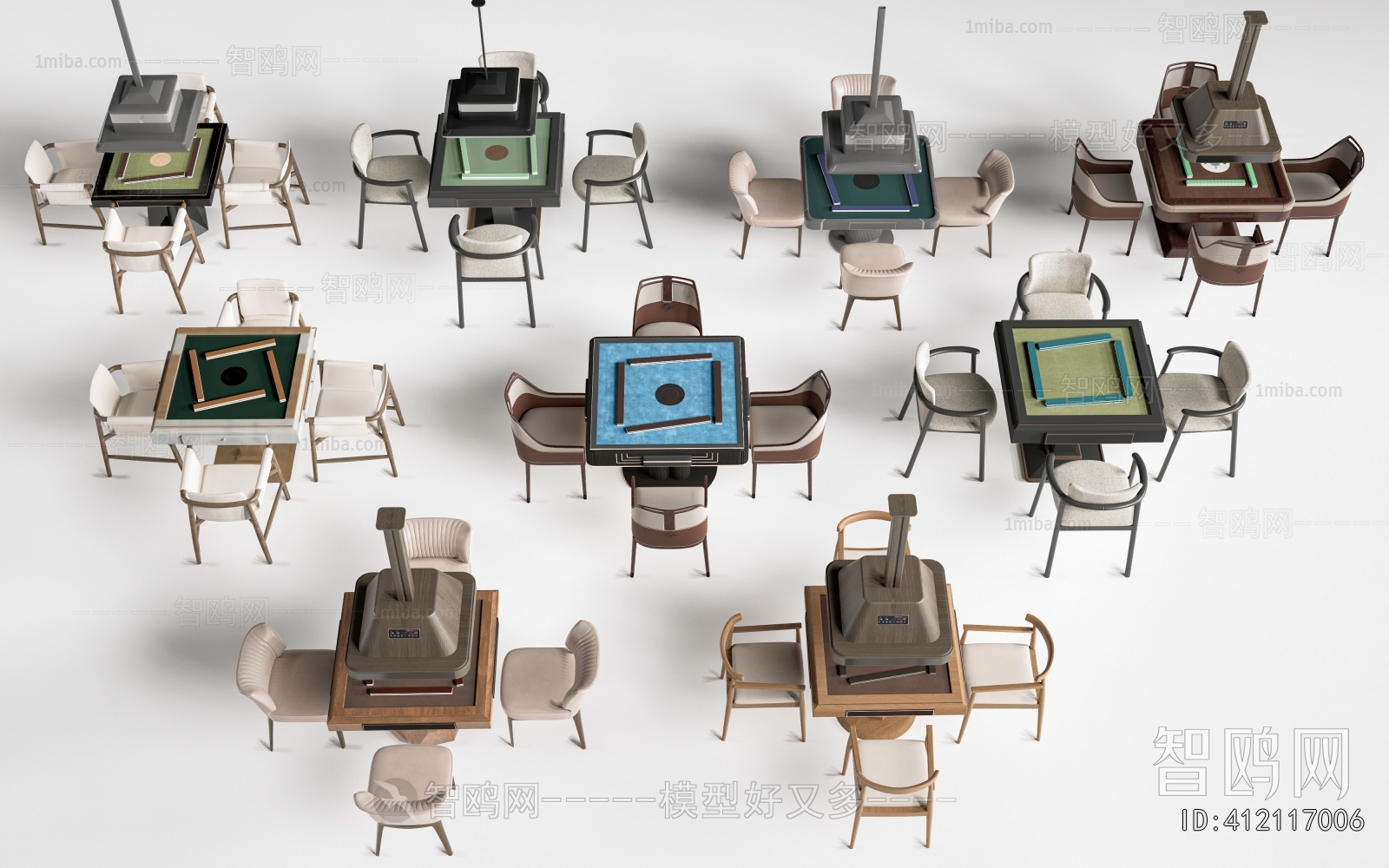 Modern Mahjong Tables And Chairs