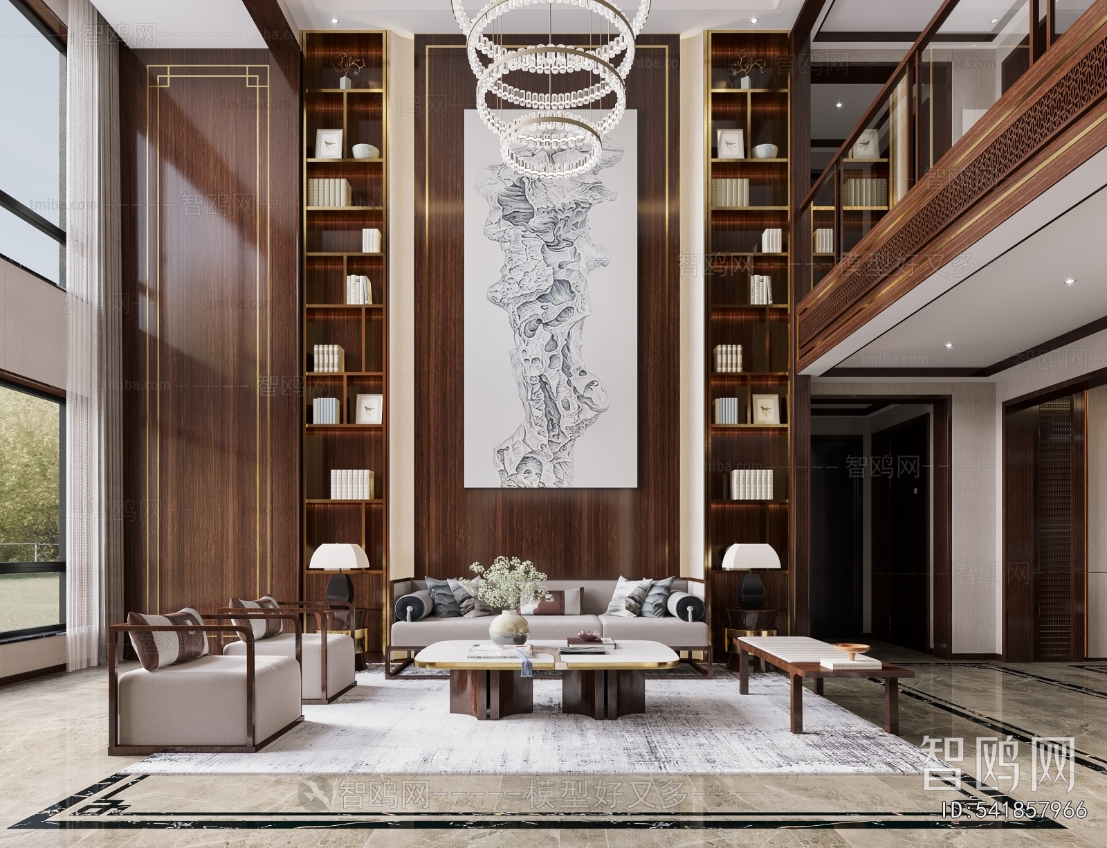 New Chinese Style A Living Room