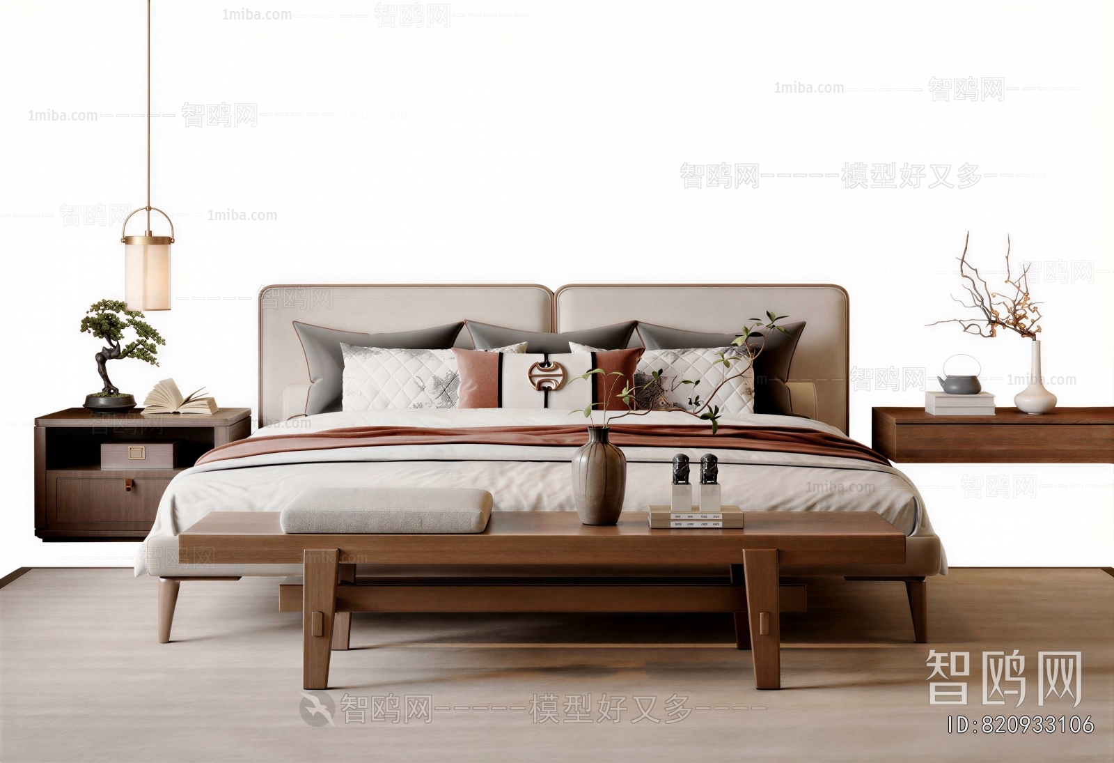 New Chinese Style Double Bed