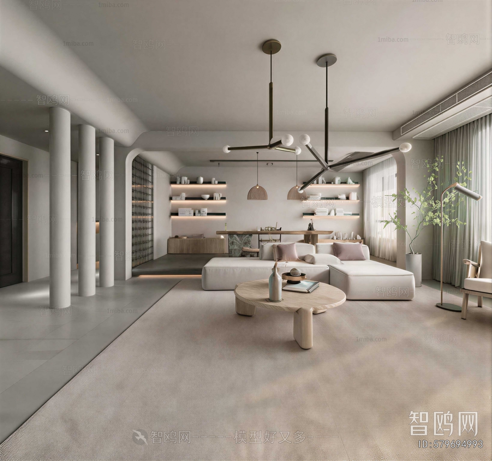 Wabi-sabi Style A Living Room