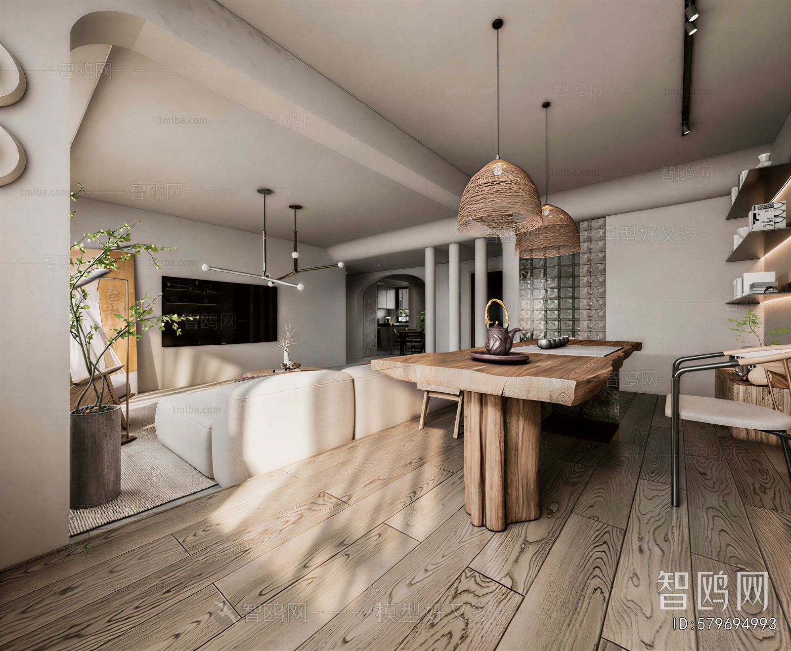 Wabi-sabi Style A Living Room
