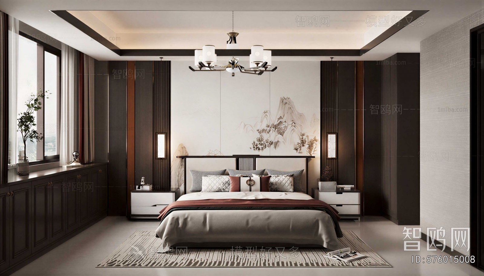 New Chinese Style Bedroom