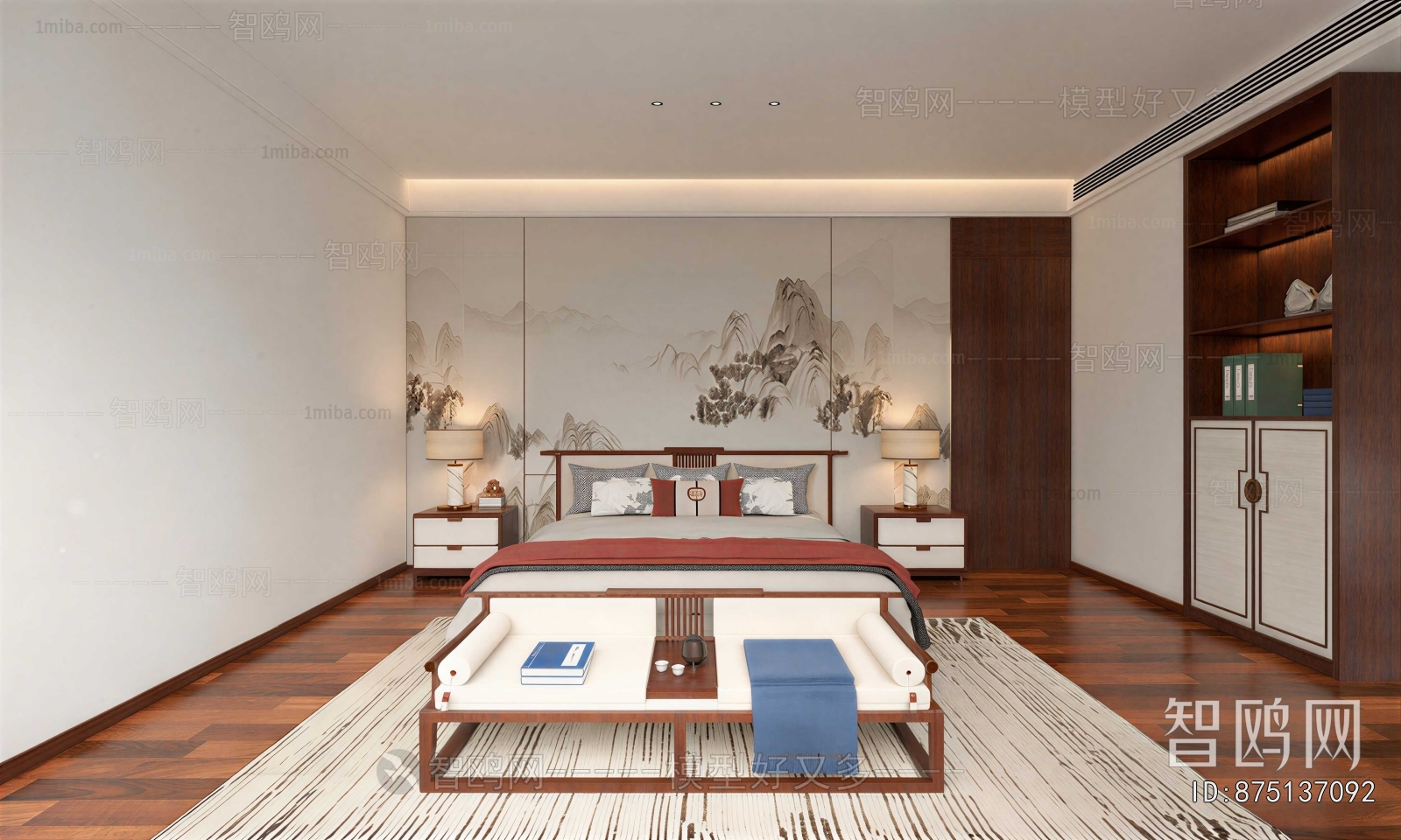 New Chinese Style Bedroom