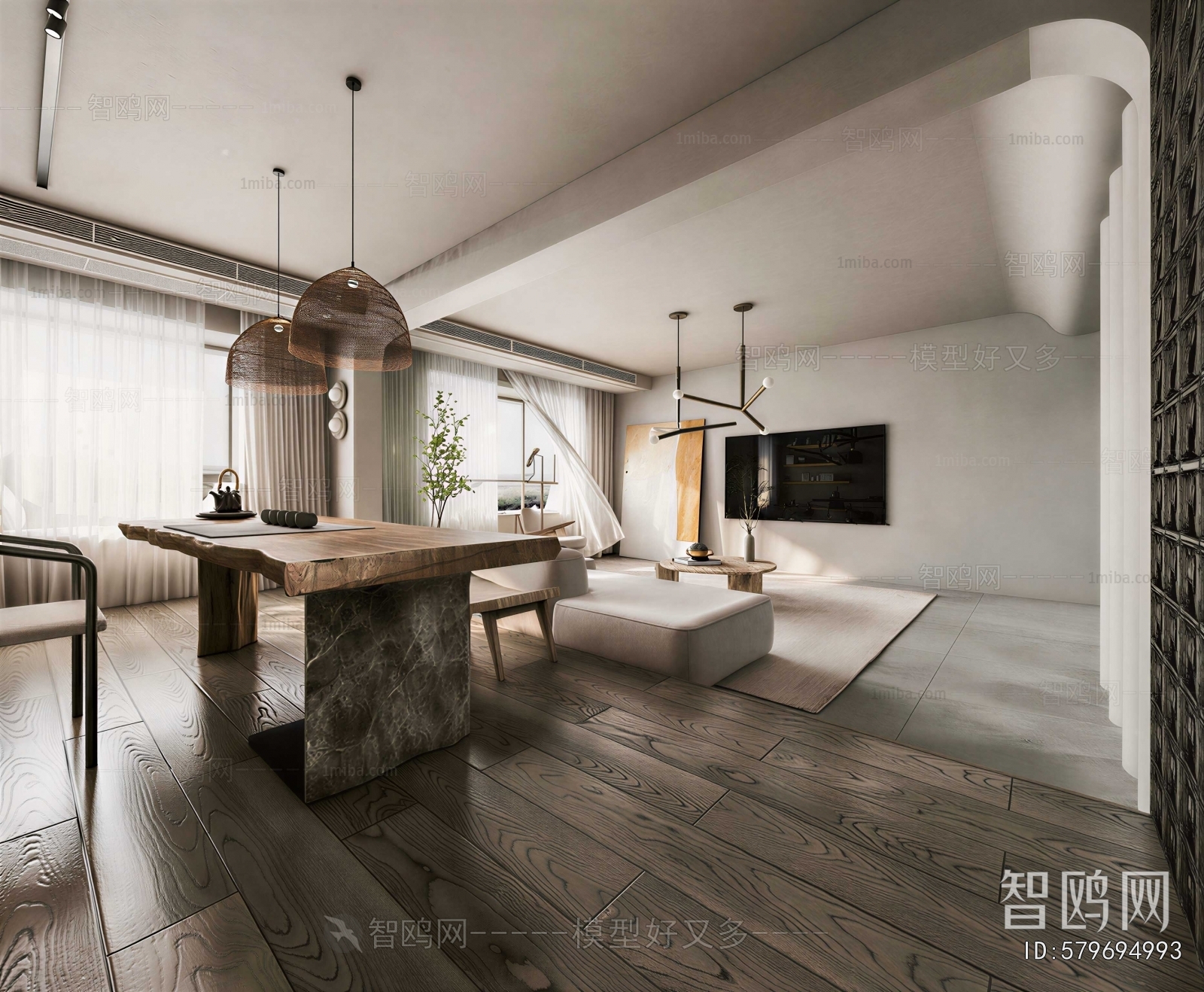 Wabi-sabi Style A Living Room