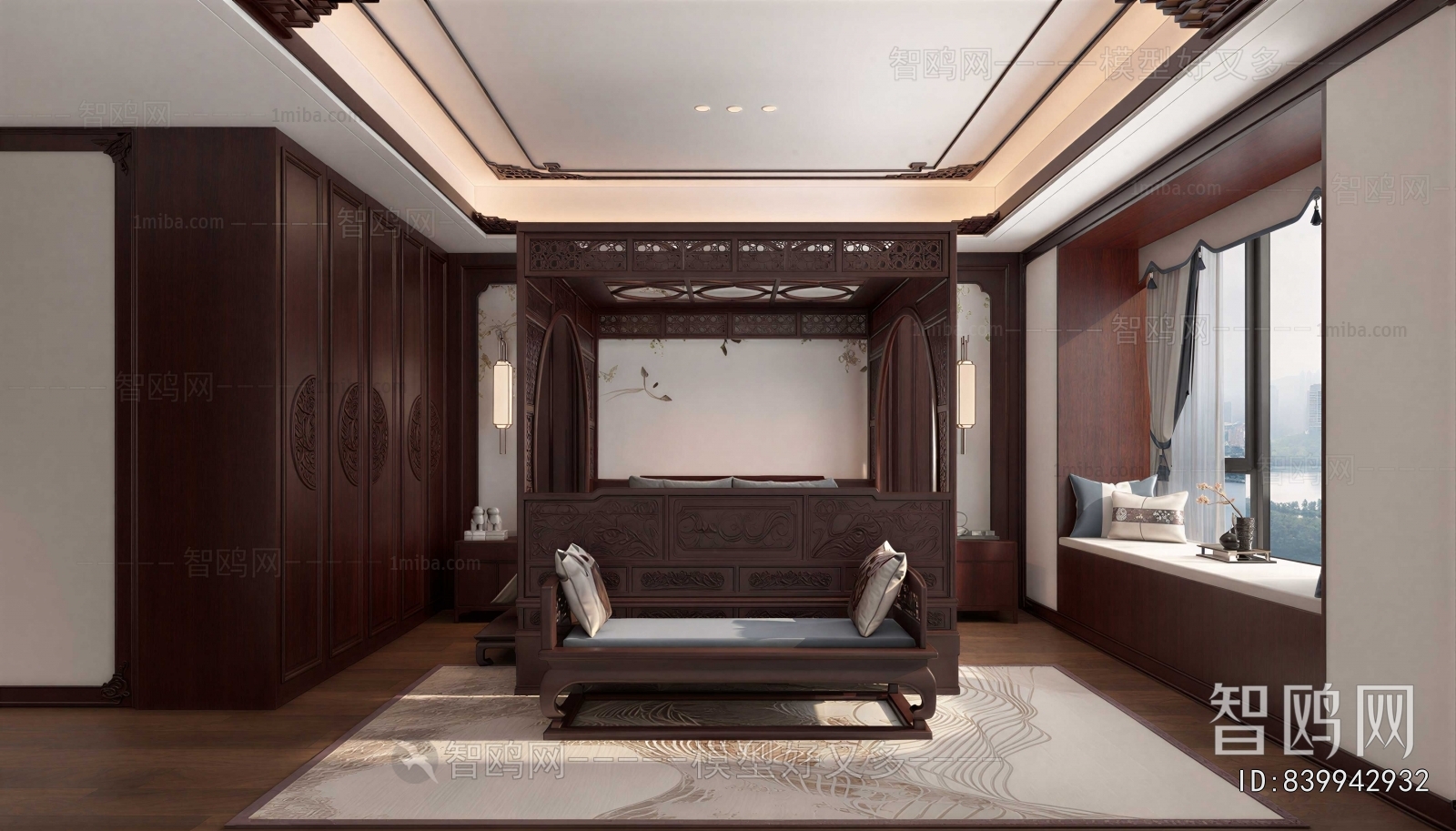 New Chinese Style Bedroom