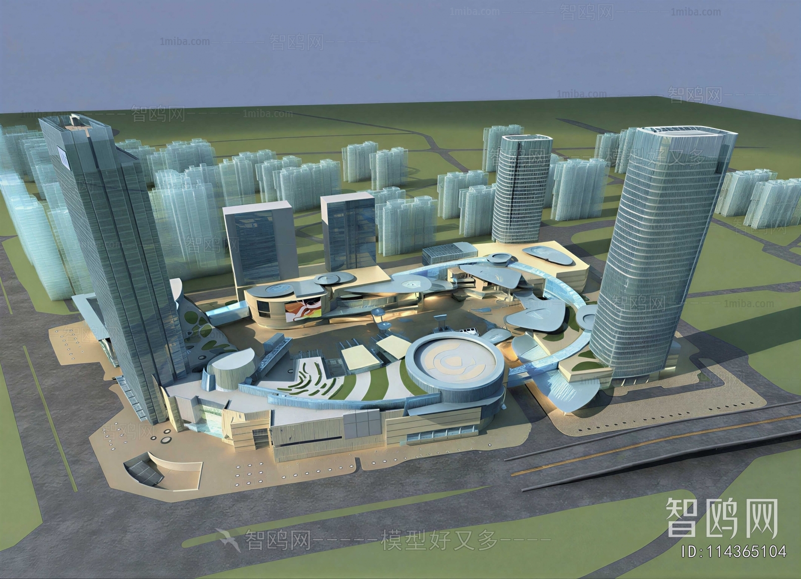 Modern Architectural Bird's-eye View Planning