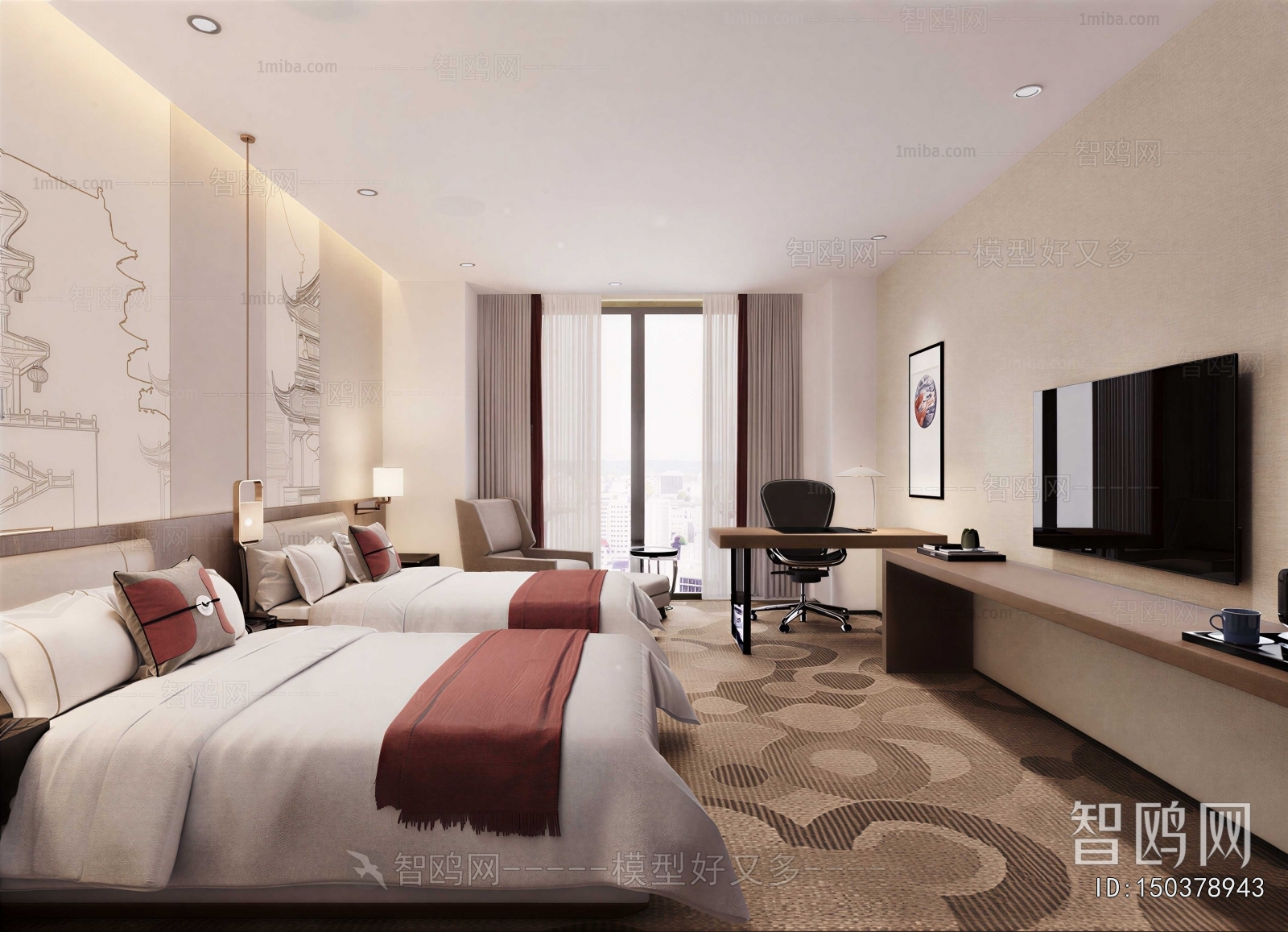 New Chinese Style Guest Room