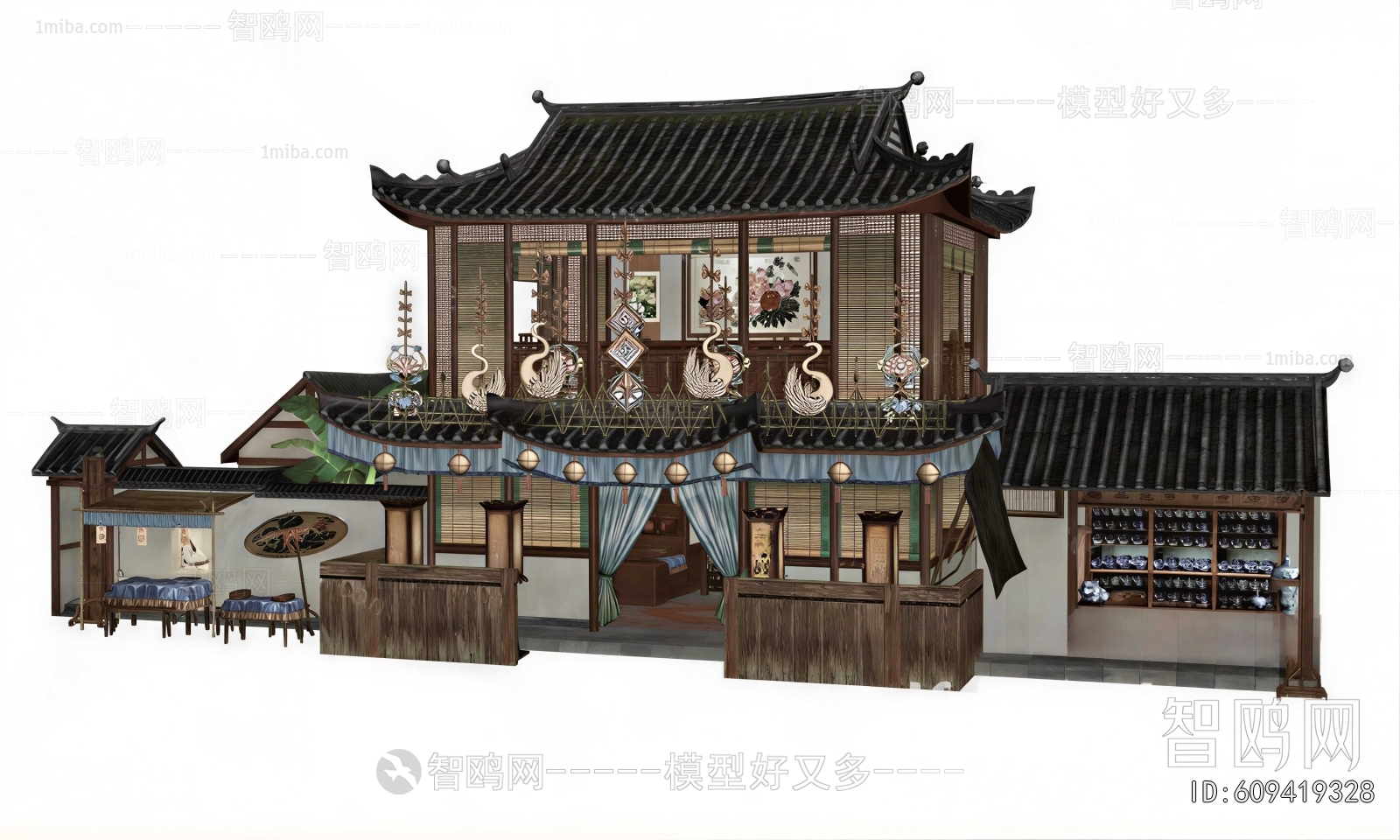 Chinese Style Appearance Of Commercial Building