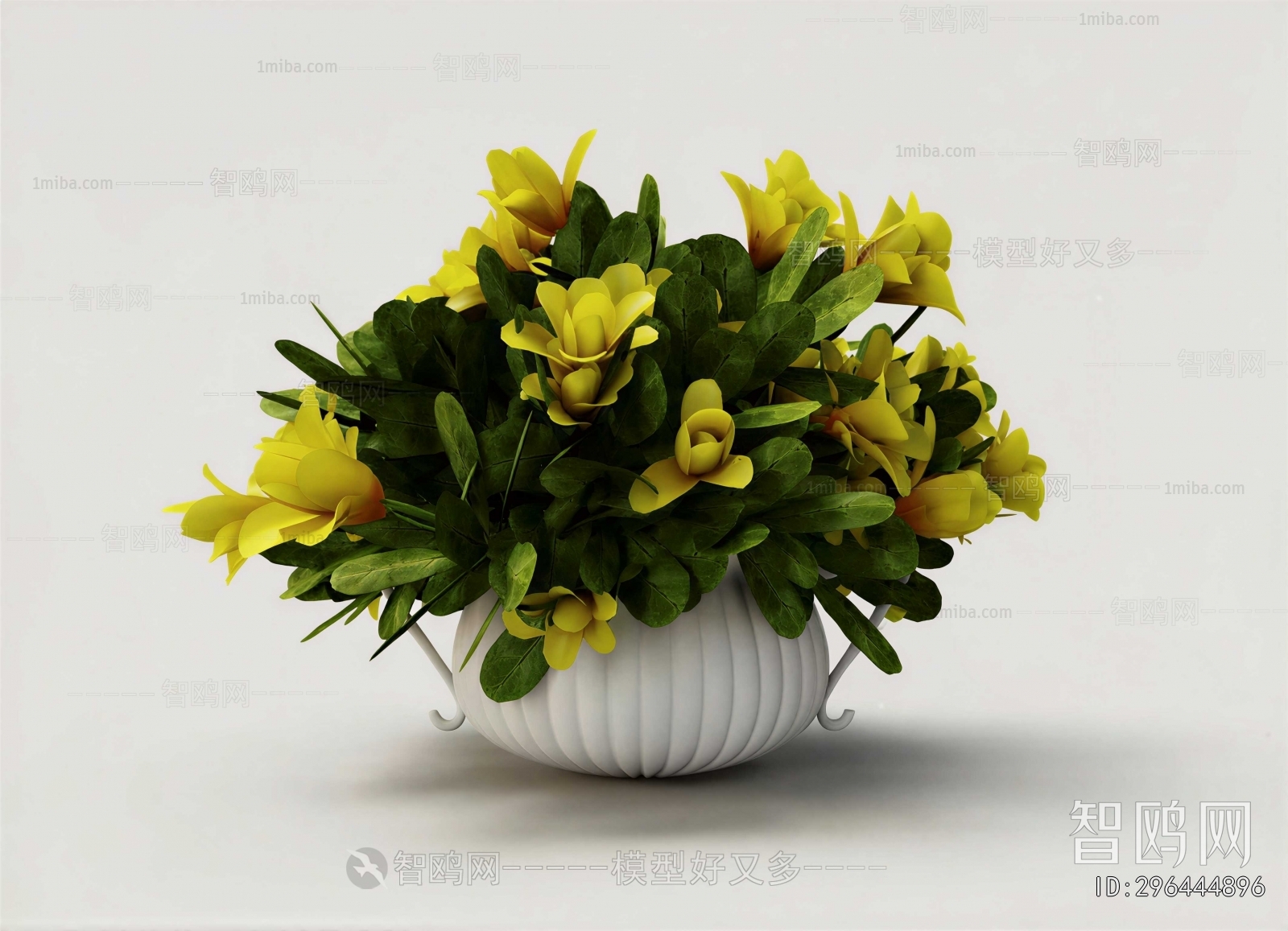 Modern Potted Green Plant