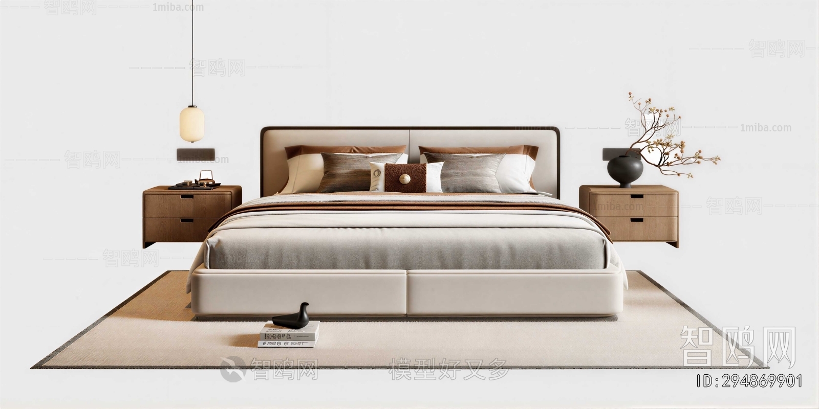 New Chinese Style Double Bed
