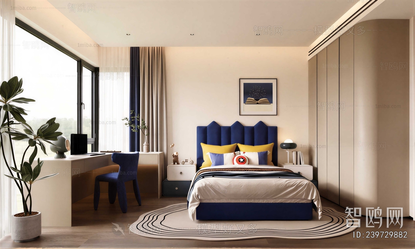 Modern Boy's Room And Son's Room