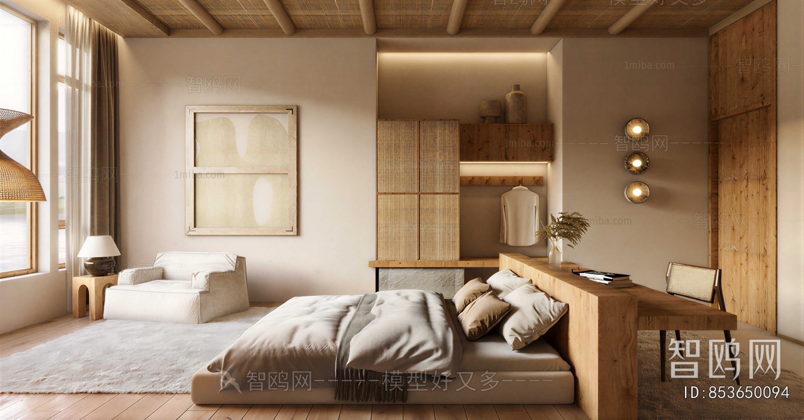 Wabi-sabi Style Bedroom