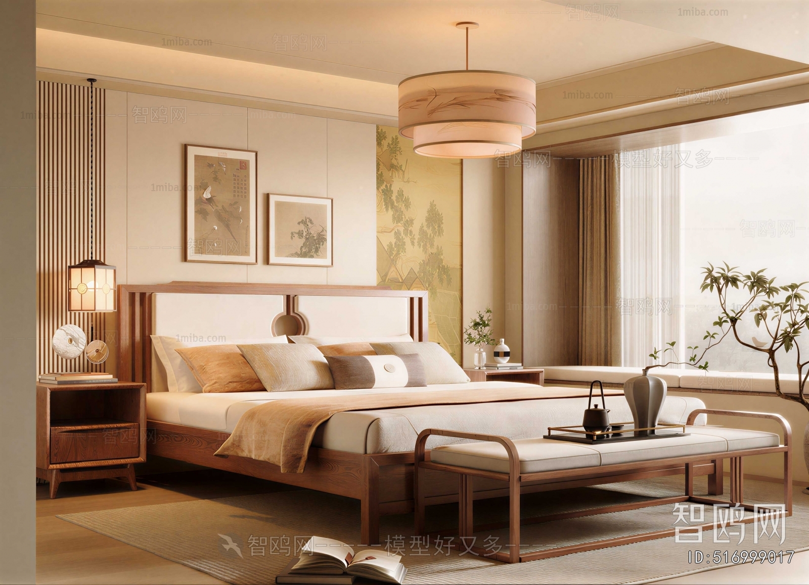 New Chinese Style Bedroom