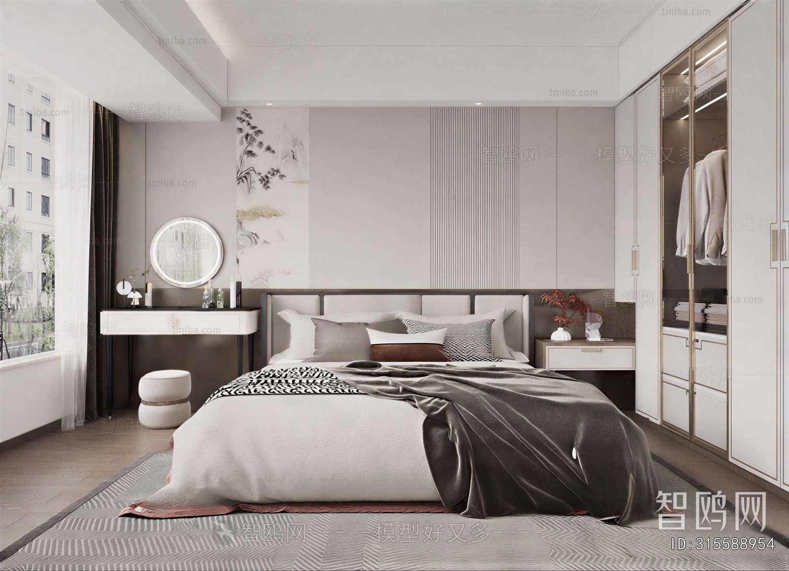 New Chinese Style Bedroom