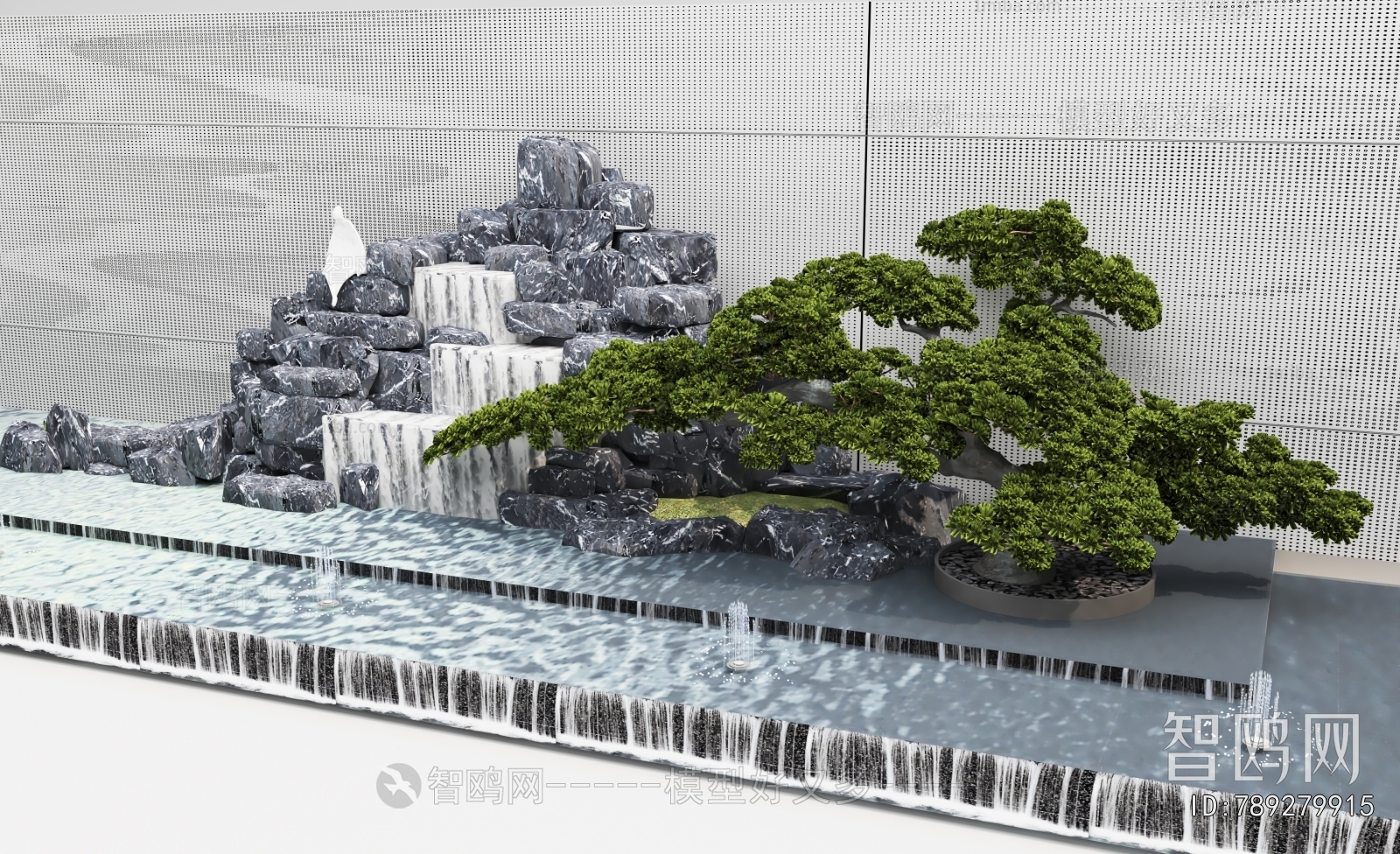 New Chinese Style Rockery Waterscape