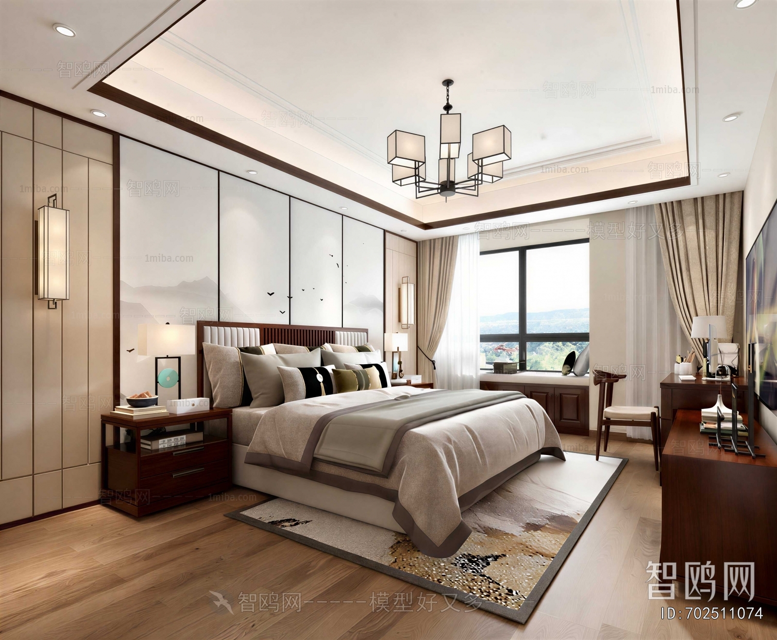 New Chinese Style Bedroom