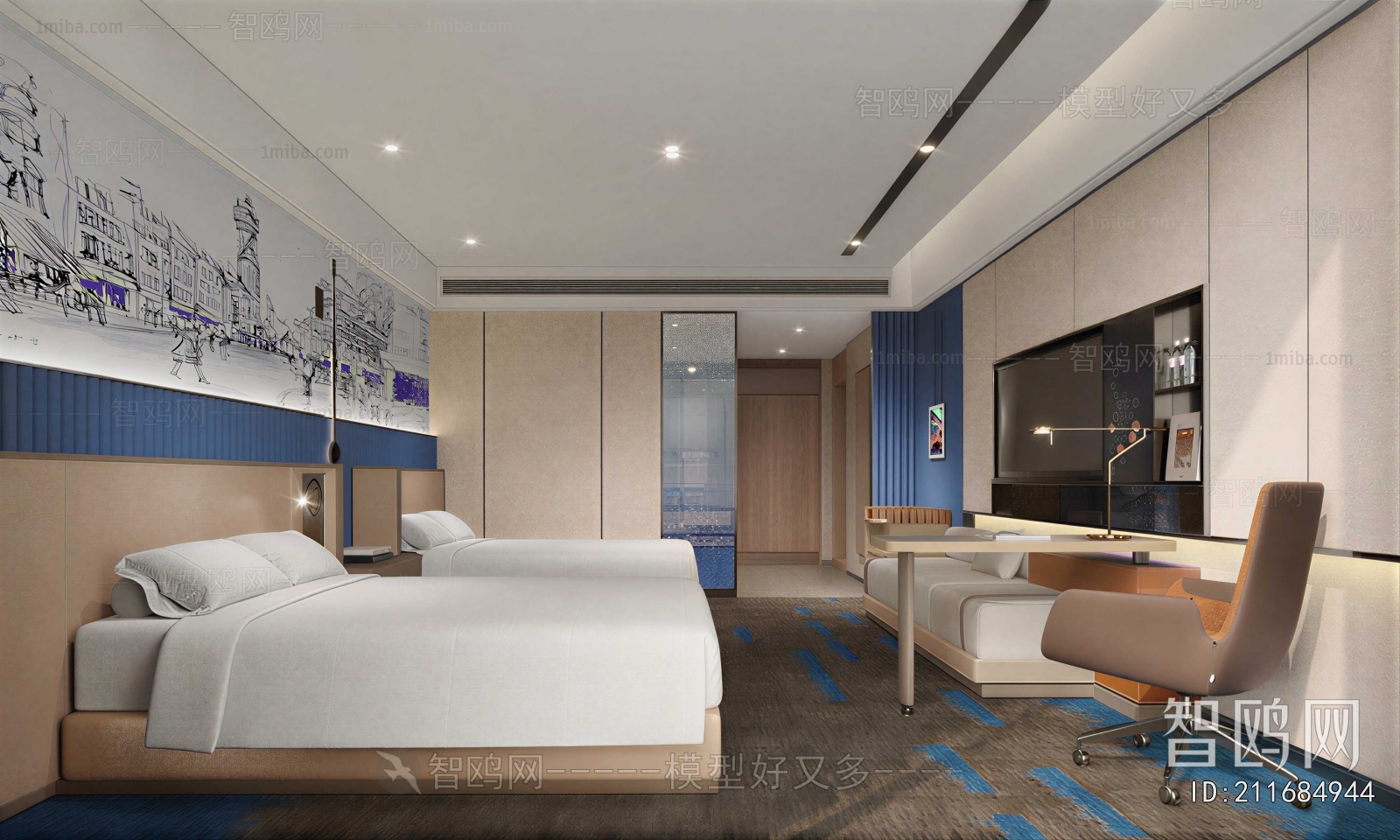Modern Guest Room