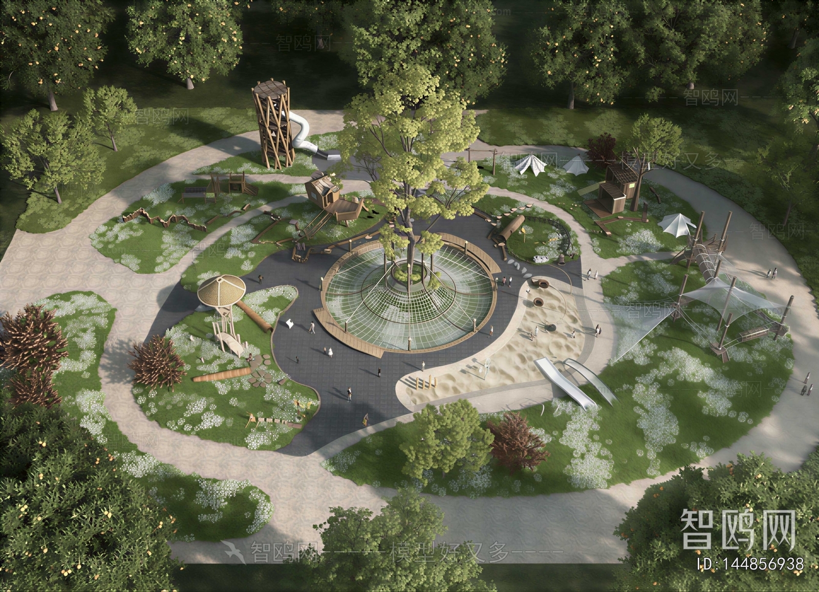 Modern Park Landscape