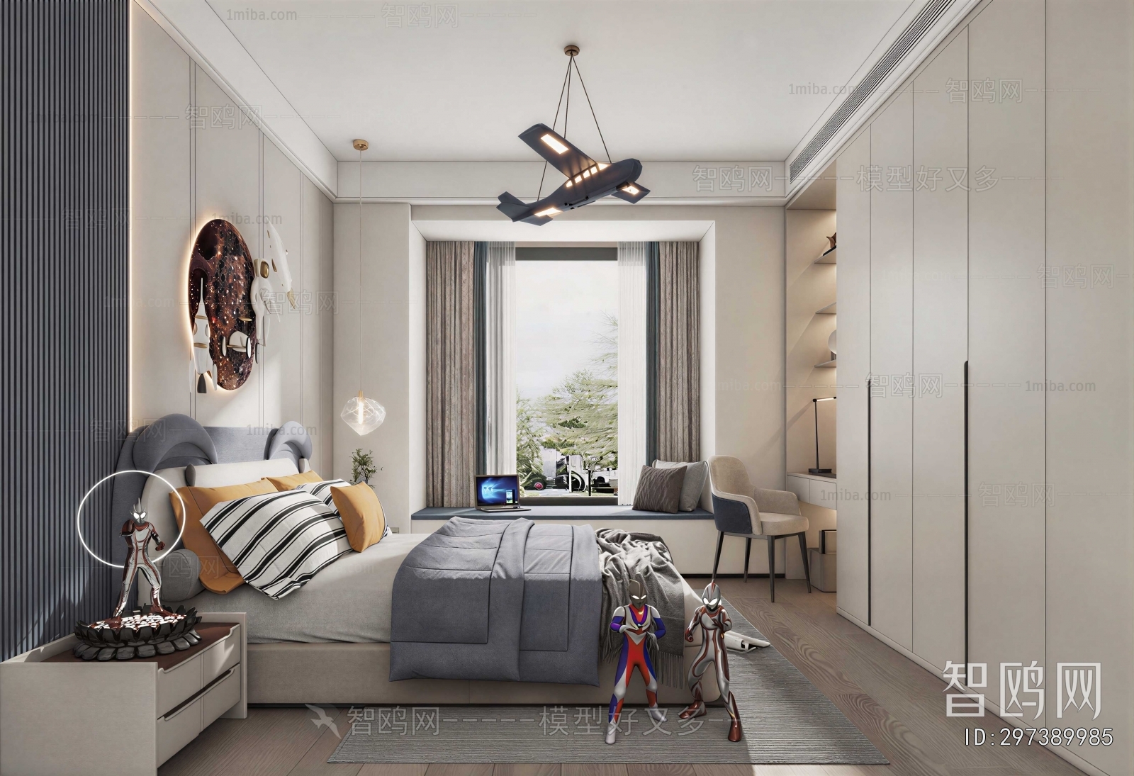 Modern Boy's Room And Son's Room