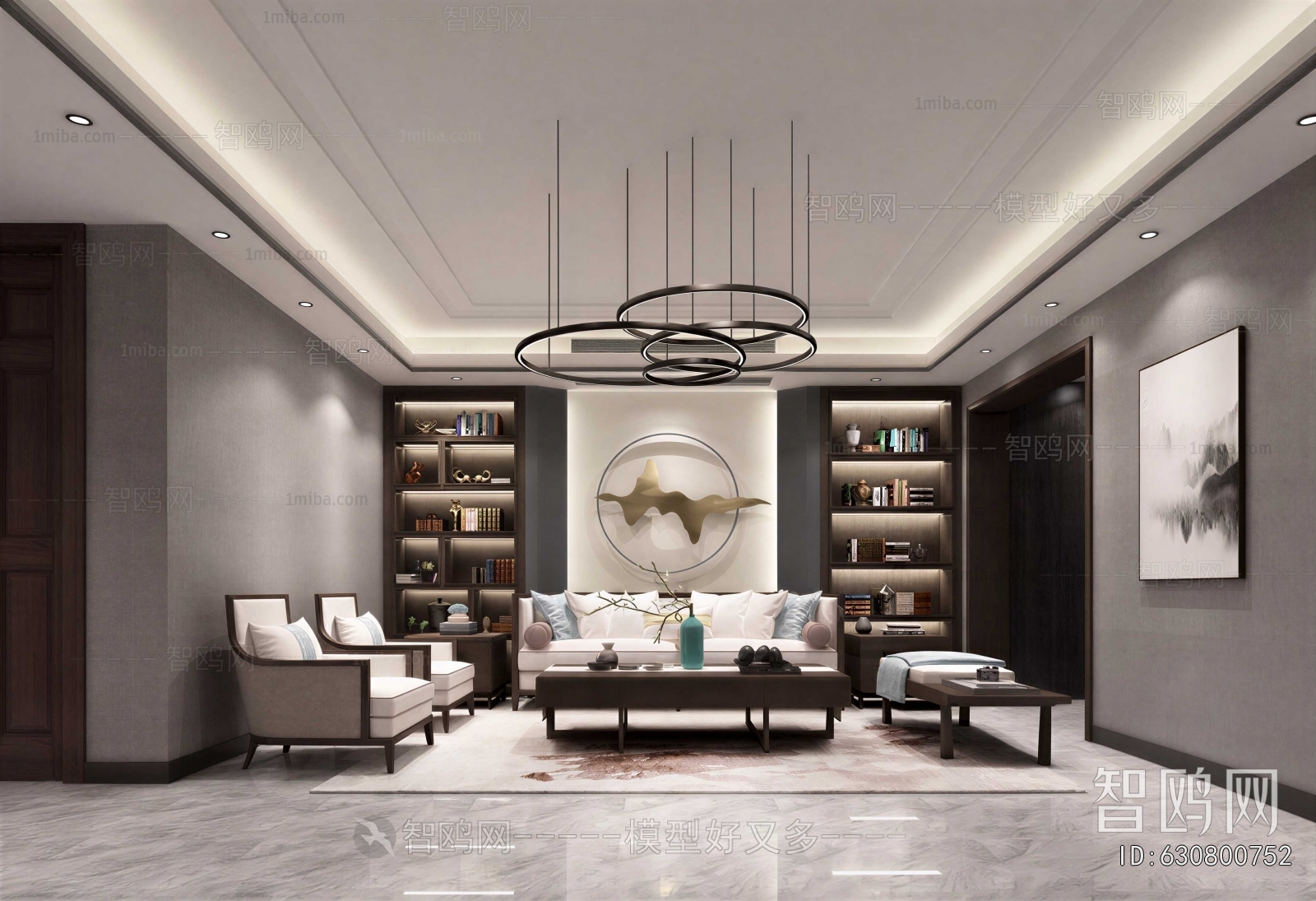 New Chinese Style A Living Room