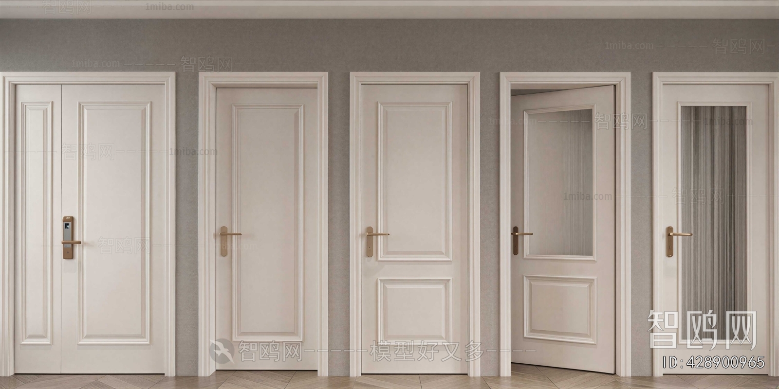 Simple European Style Single Door