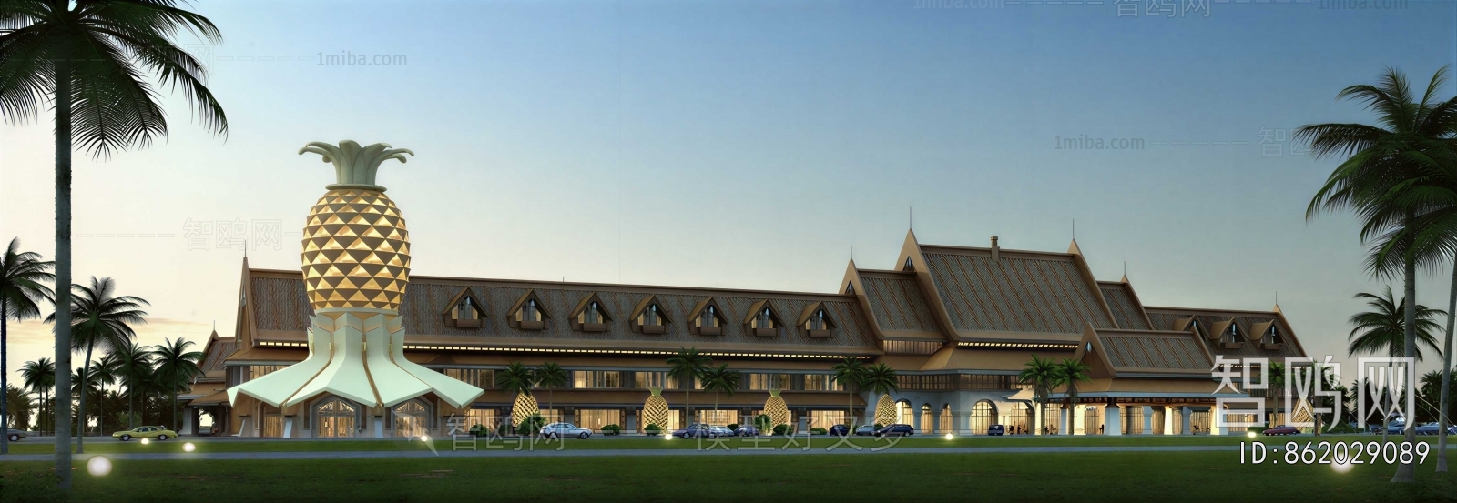 Southeast Asian Style Appearance Of Commercial Building