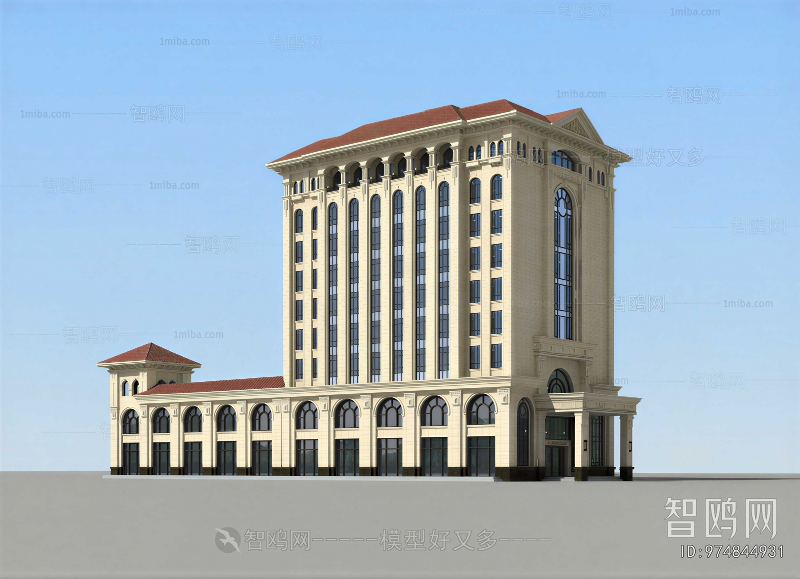 Simple European Style Appearance Of Commercial Building