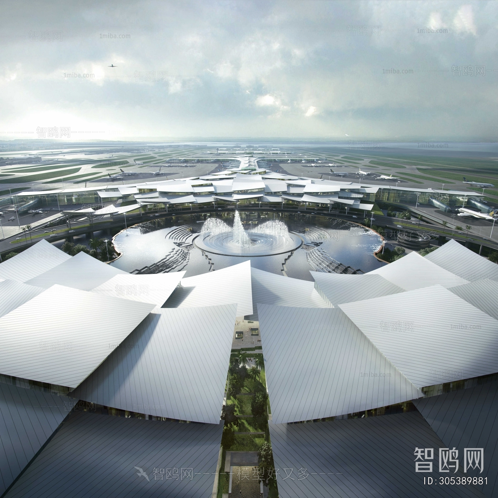 Modern Architectural Bird's-eye View Planning
