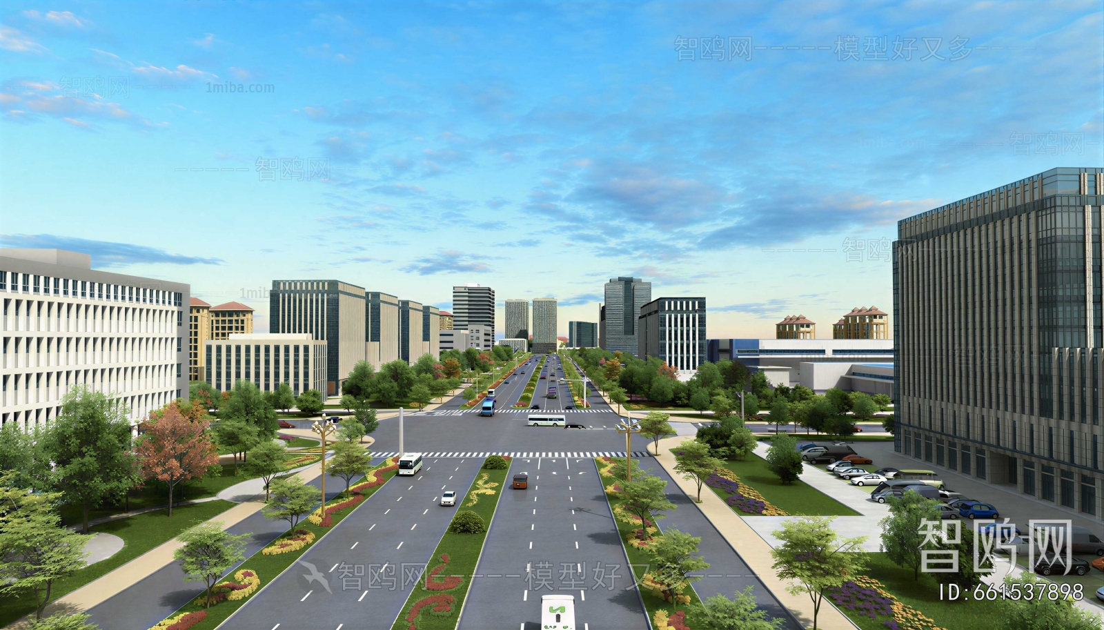 Modern Architectural Bird's-eye View Planning