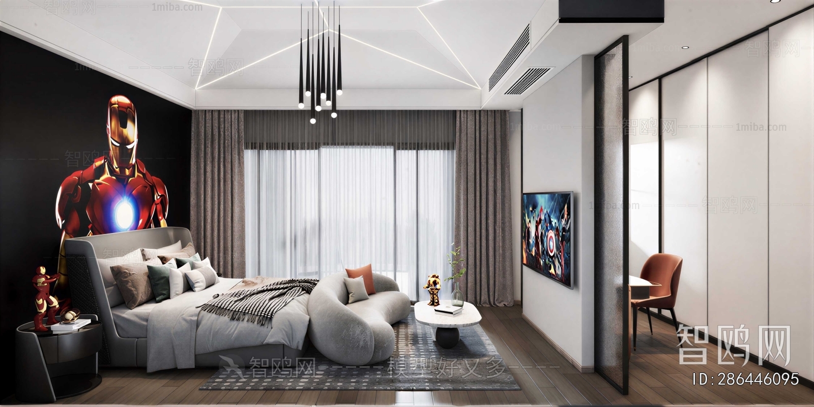 Modern Boy's Room And Son's Room
