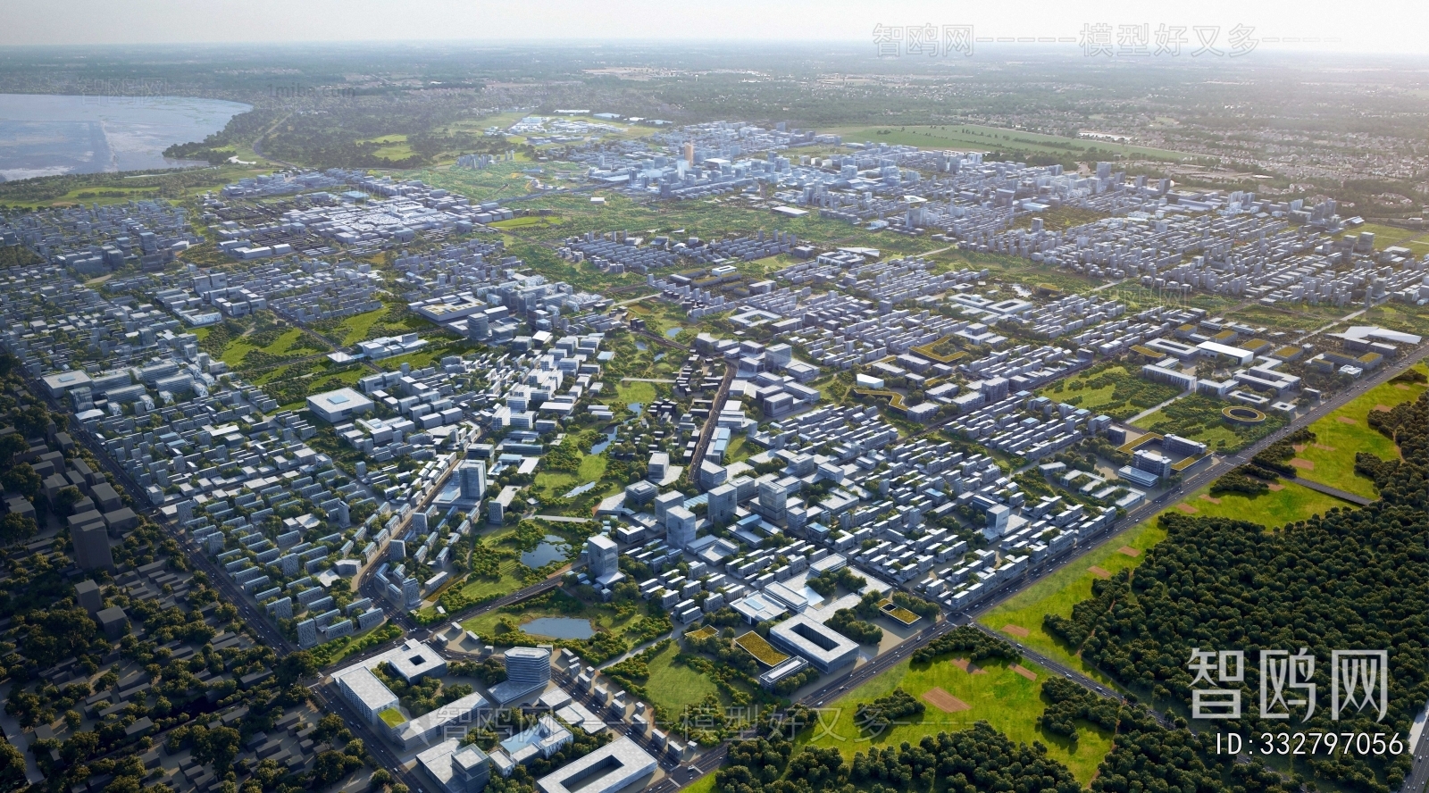 Modern Architectural Bird's-eye View Planning