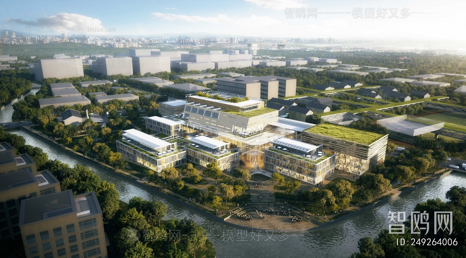 Modern Architectural Bird's-eye View Planning