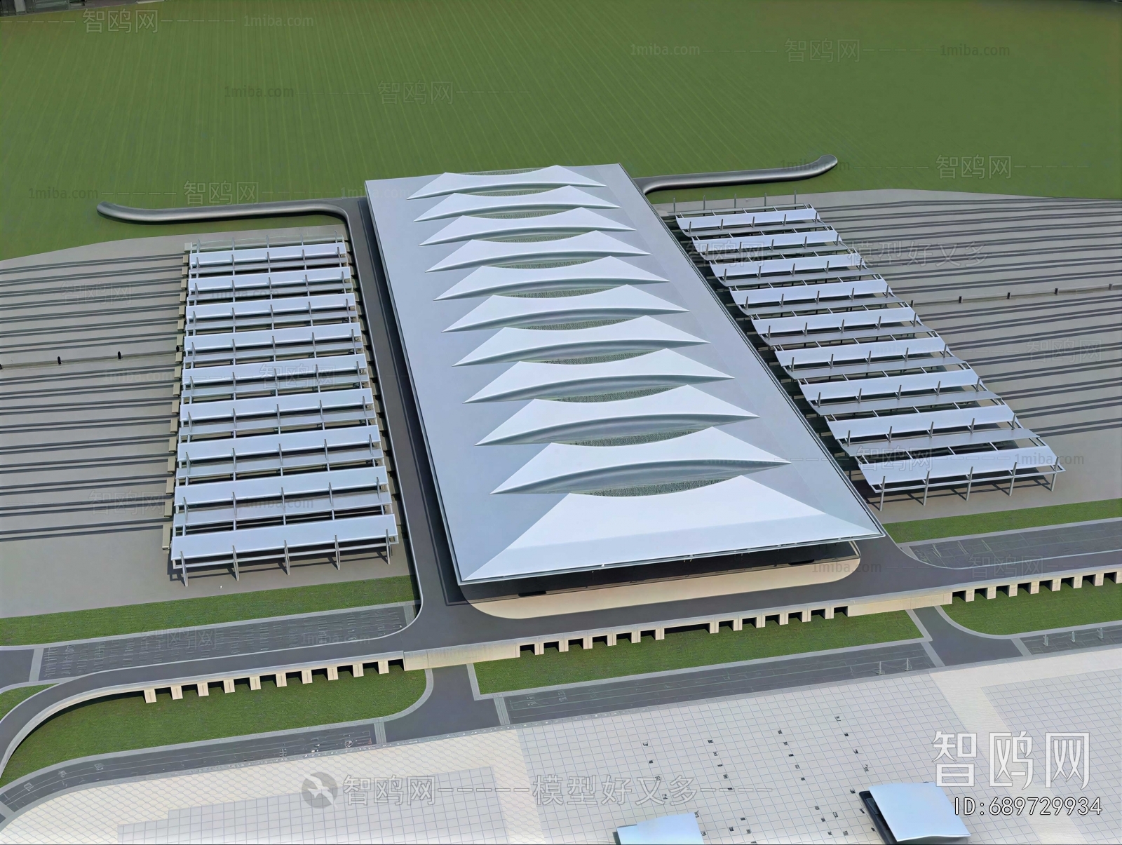 Modern Architectural Bird's-eye View Planning