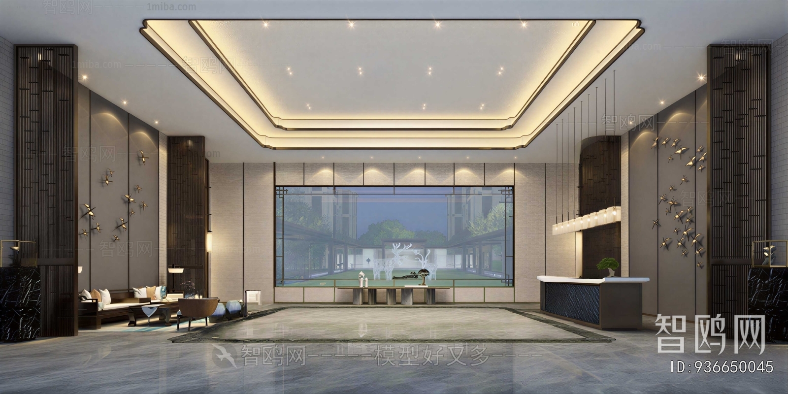 New Chinese Style Office Reception Desk