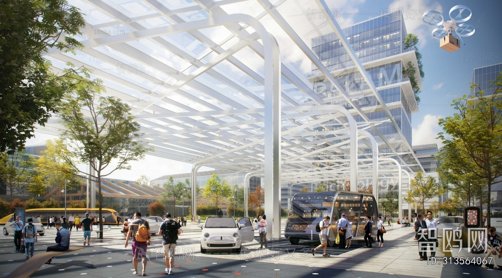 Modern Park Landscape