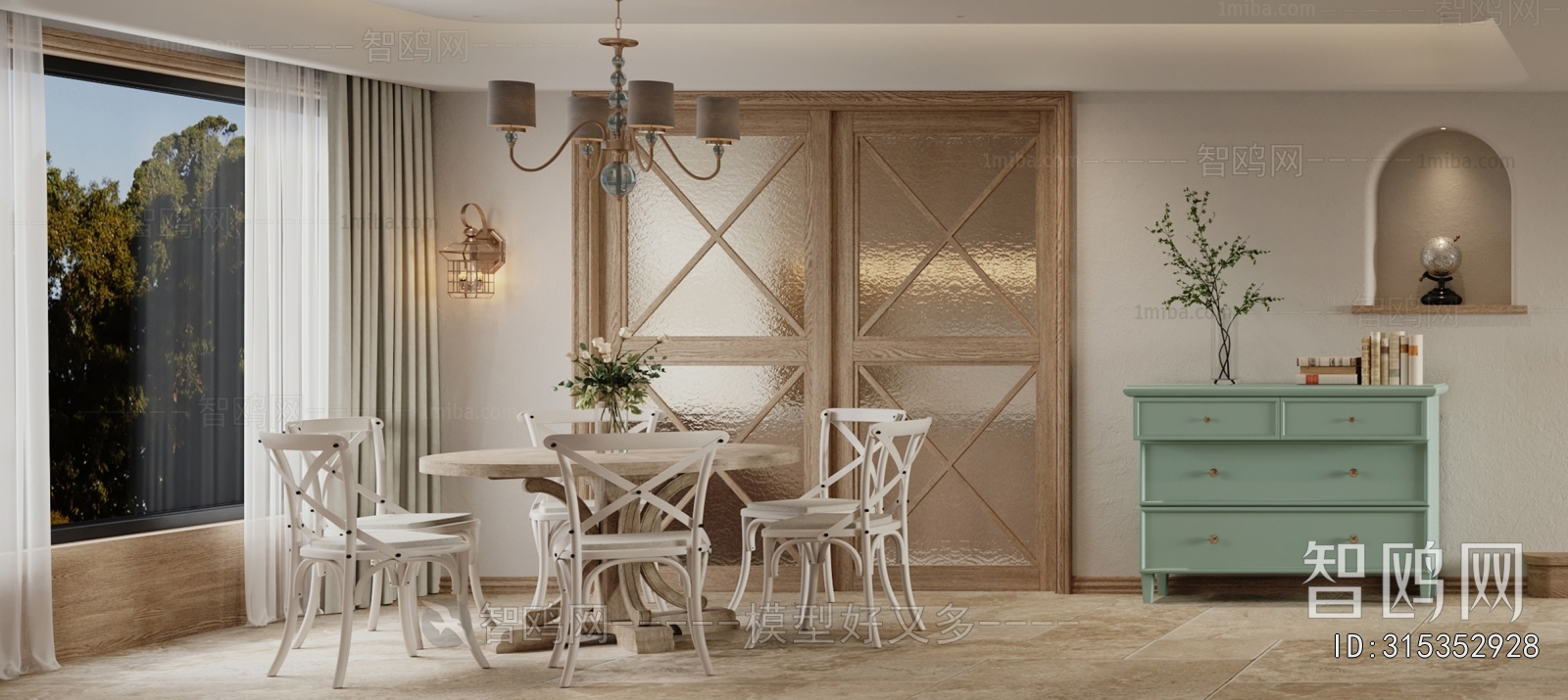Simple European Style A Living Room