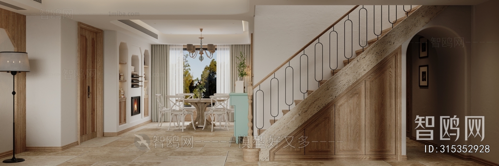 Simple European Style A Living Room