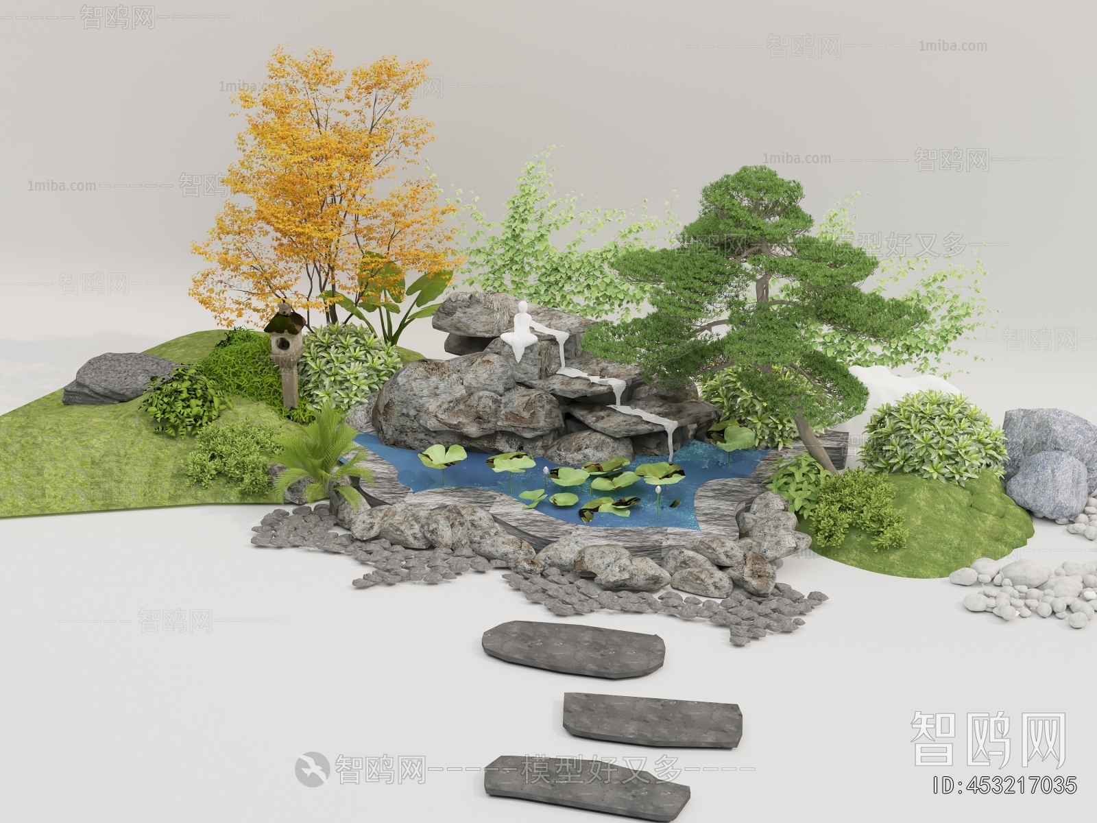 Japanese Style Rockery Waterscape