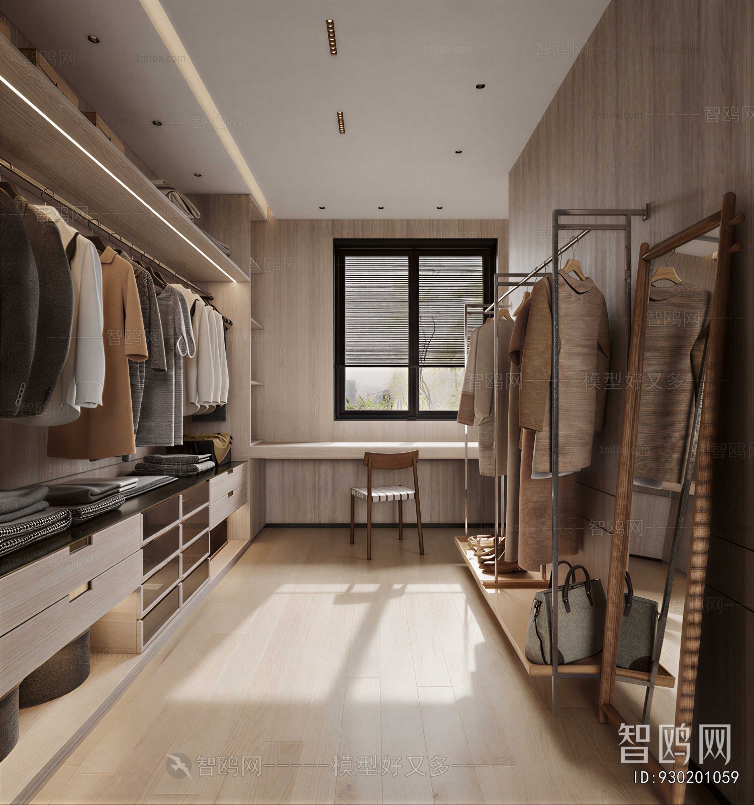 Modern Clothes Storage Area