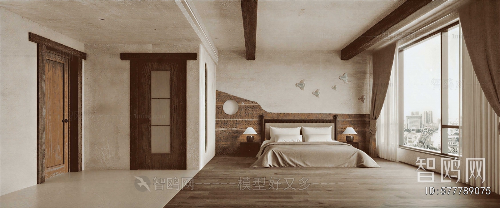 Wabi-sabi Style Bedroom
