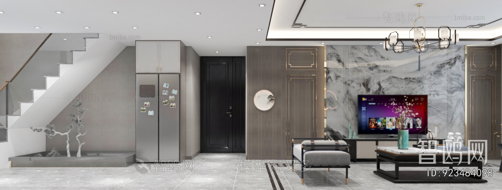 New Chinese Style A Living Room