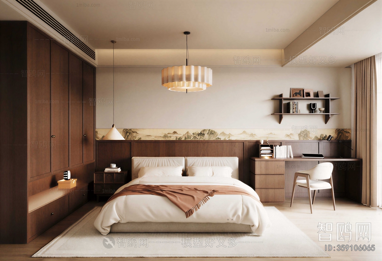 New Chinese Style Bedroom